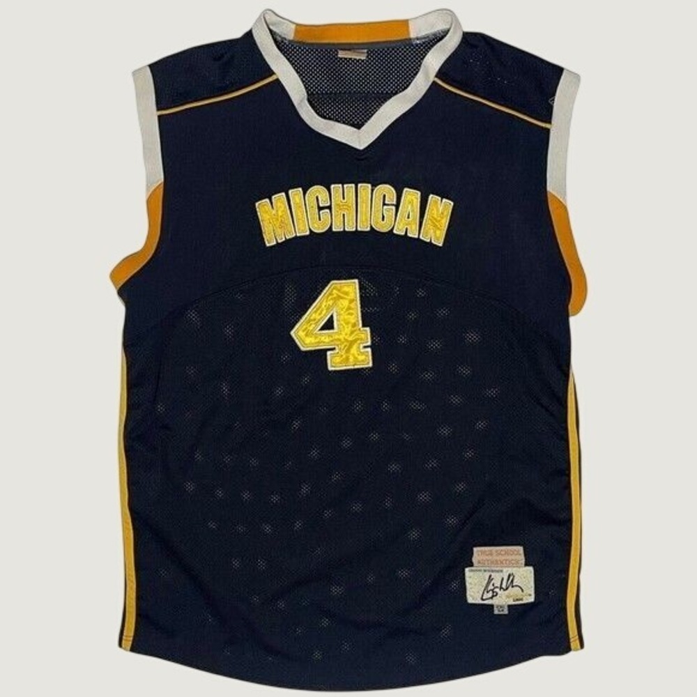 CHRIS WEBBER Michigan Wolverines 1992 College Jersey 2XL 54 Authentic VTG NCAA